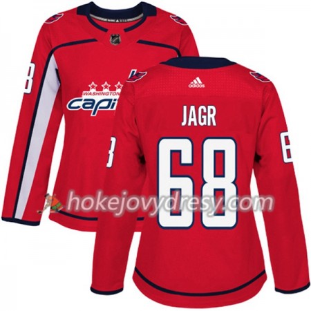 Dámské Hokejový Dres Washington Capitals Jaromir Jagr 68 Červená 2017-2018 Adidas Authentic
